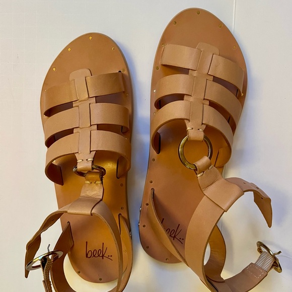 beek Shoes - Beek Attila Tan Leather Sandals
